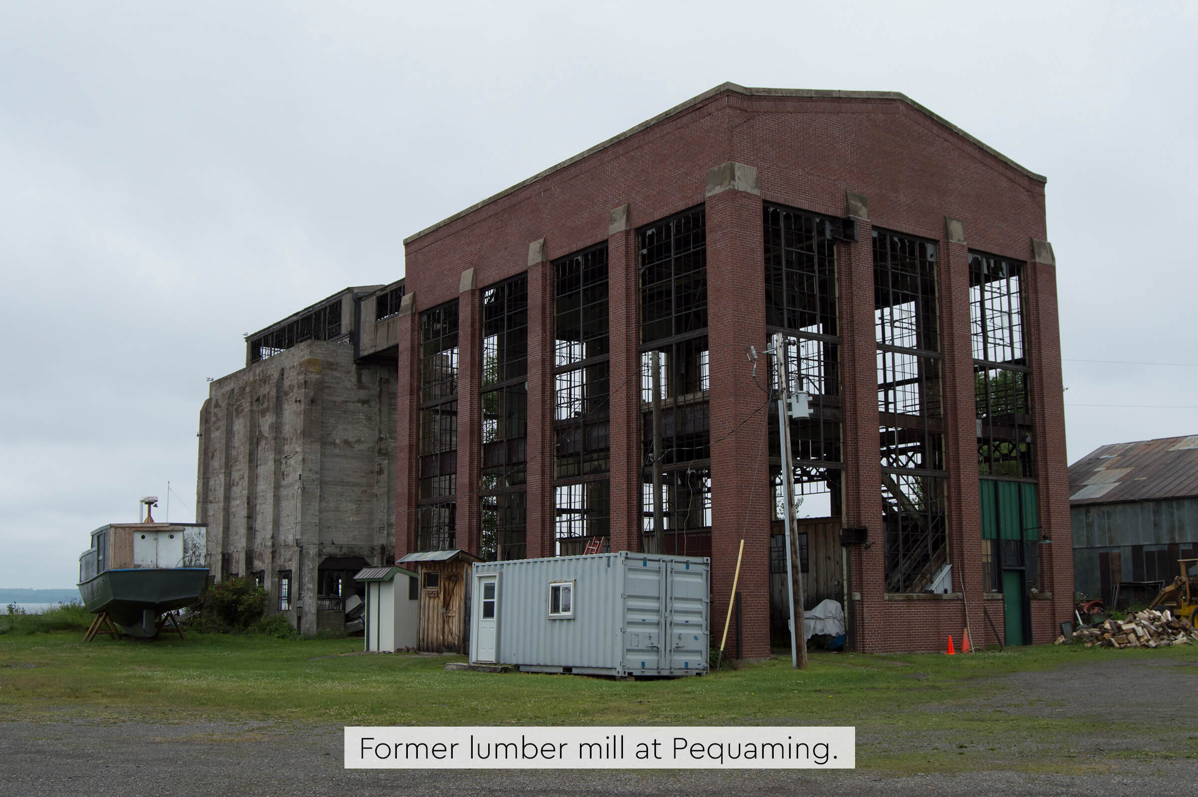 Ruins of a former lumber mill at Pequaming