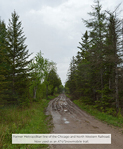 Trail on the former CNW Metropolitan rail line.