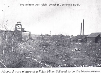 Rare image of Felch Mine, believed to be Northwestern mine.