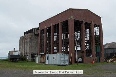 Ruins of a former lumber mill at Pequaming