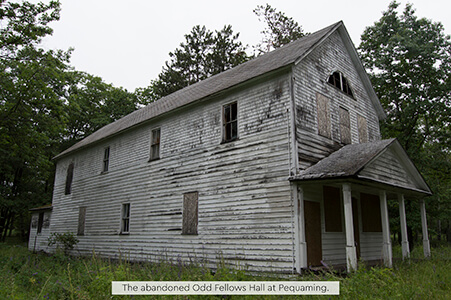 Abandoned Odd Fellows Hall at Pequaming
