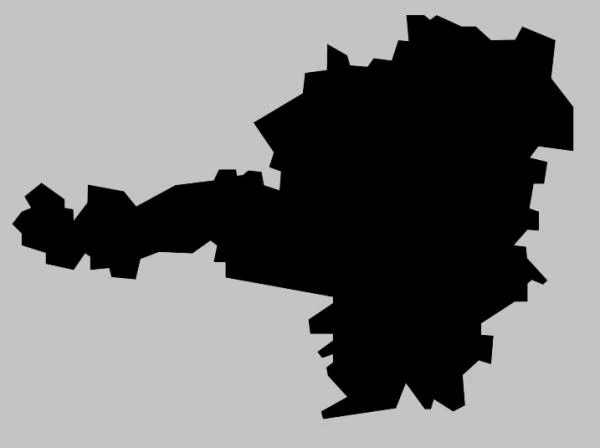 Outline map of Austria / Slovakia.