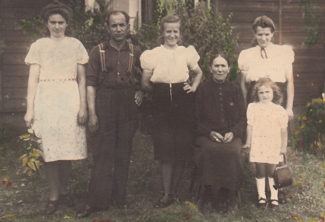 Helen and her family in displaced persons camp in Marx.