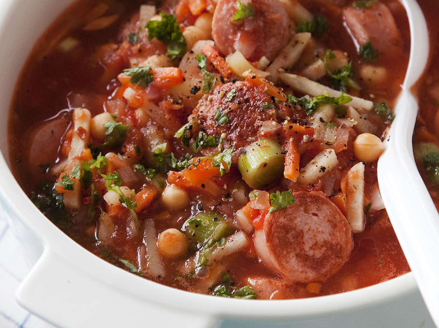 Bowel of makkarakeitto (hot dog soup).