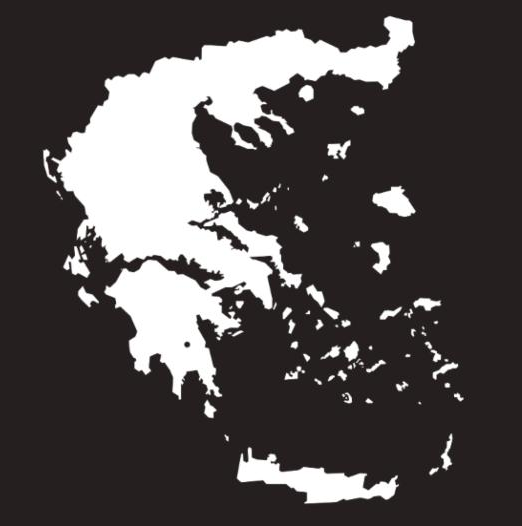 Outline map of Greece with Beshinion denoted.