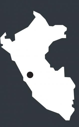 Outline map of Peru with Lima denoted.