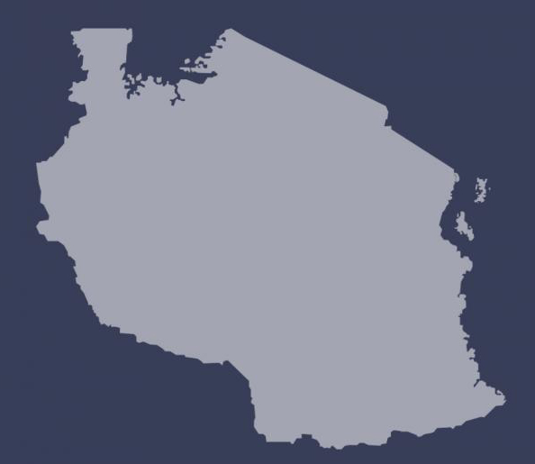 Outline map of Tanzania.