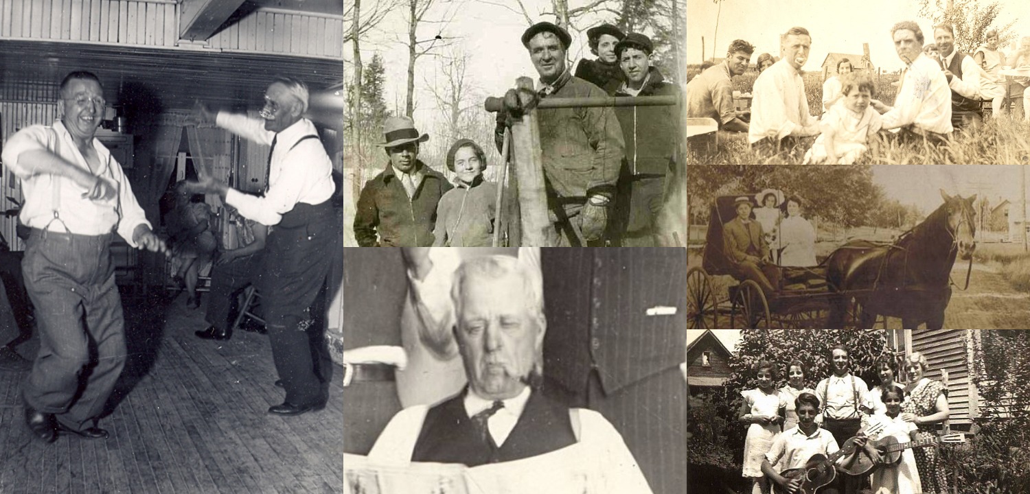 Collage of Bezotte family, ca 1900.