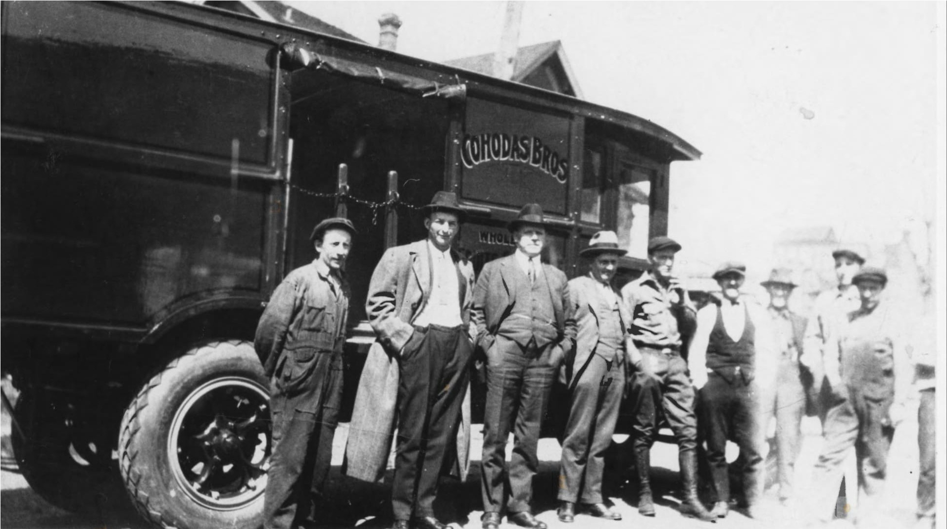 Cahodas Brothers delivery men and truck