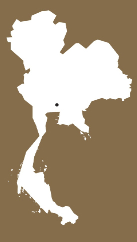 Outline map of Thailand with Phra Phuthabaht denoted.